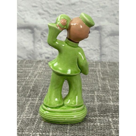 Vintage Asian Figurine‎ 1950s Mid Century Dancer Chartreuse Green 4.25" - Picture 3 of 8